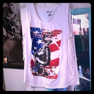 Red white and blue crop top for women